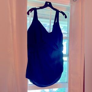 Full length womens bathing suit top with tummy control NWT